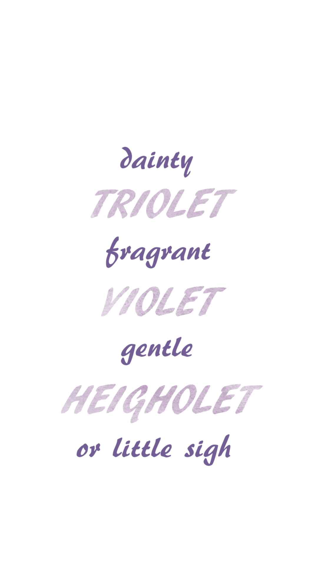 dainty triolet fragrant violet gentle heigholet or little sigh